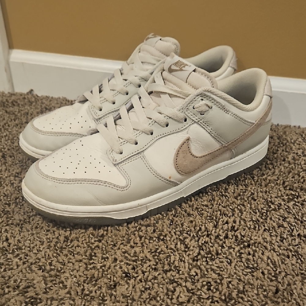 Nike Off-White and Tan Dunks